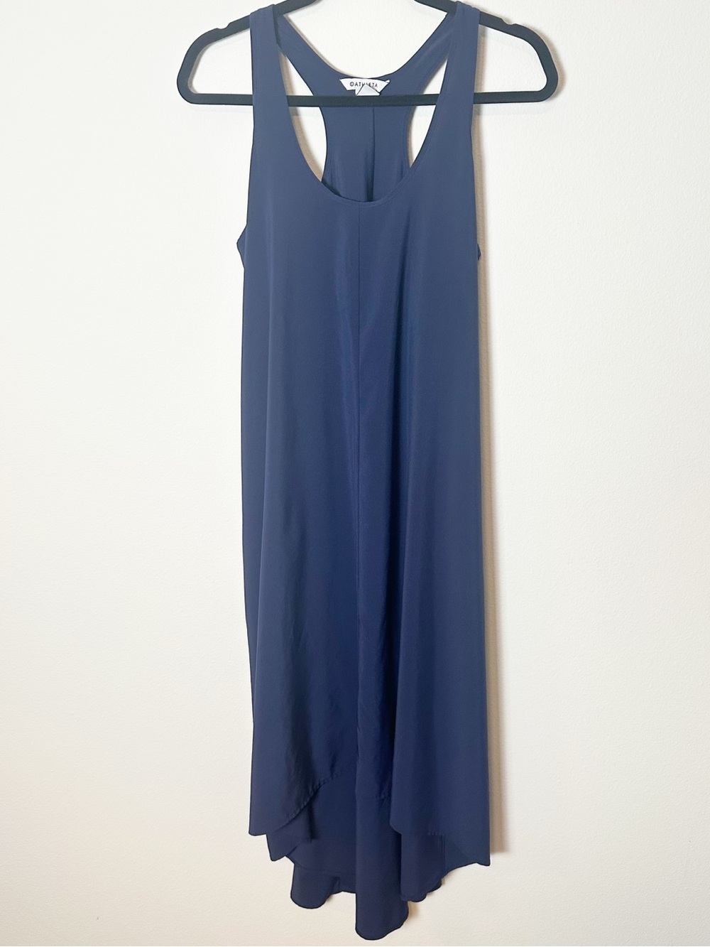 Athleta Presidio Maxi Midi Dress Navy Blue Lightweight Material Pockets Small - Picture 3 of 8